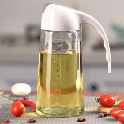 China Non Leaking Vinegar Honey Olive Oil Container Non-Slip Handle Glass Bottle Dispenser Freshness Preservation Kitchen Oil Spout for sale