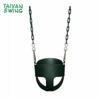 China Outdoor Play Garden EVA Full Bucket Toddler Swing Seat with Plastic Chain for sale