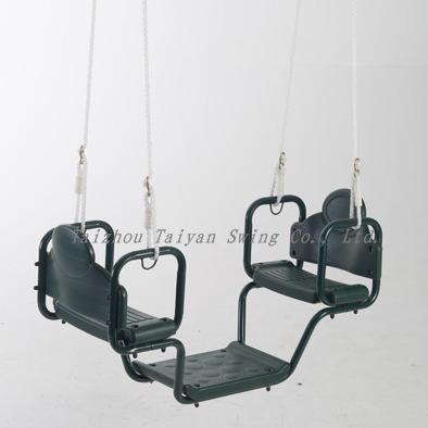 China Outdoor Furniture Garden Face To Face Glider Two Swing Seat For Kids for sale