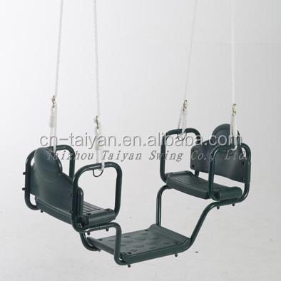 China Outdoor Furniture Playground Face To Face Glider Two Swing Seat For Kids for sale