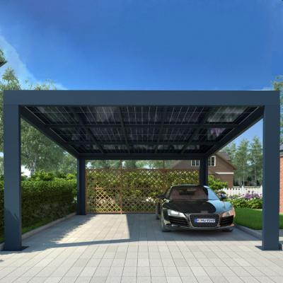 China Solar Photovoltaic Carport 2/5/8 Best-selling Household Carbon Steel Parking Canopy Commercial Design Parking Lot for sale