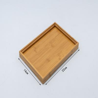 China Eco-Freindly Wholesale Hotel Coffee Tea Coffee Classic Carry Tray Long Rectangle Bamboo Serving Tray-2214 for sale