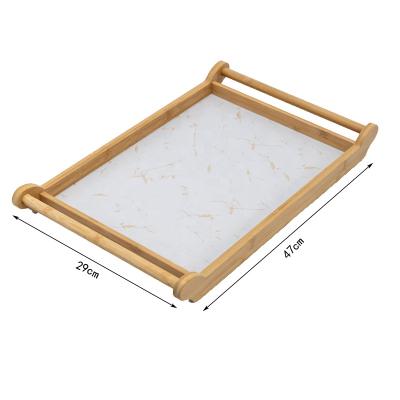 China Eco-Freindly Home Hotel Restaurant Decorative Serving Tray Bamboo Set for sale