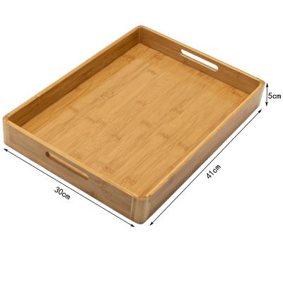 China Eco-Freindly Home Hotel Hot Sale Bamboo Wooden Coffee Serving Tray for sale