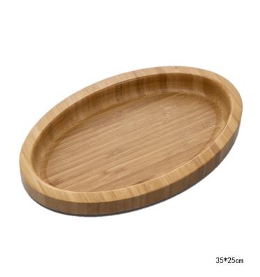 China Eco-Freindly Wholesale Customized By Manufacturers Hot Sale Bamboo Wood Oval Trays --35*25CM for sale