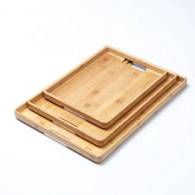 China Eco-Freindly Healthy Cheap Bamboo Wooden Restaurant Breakfast Tray for sale