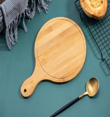 China Eco-Freindly Wholesale Customized By Manufacturers Hot Selling Natural Color Bamboo Wood Pizza Tray for sale