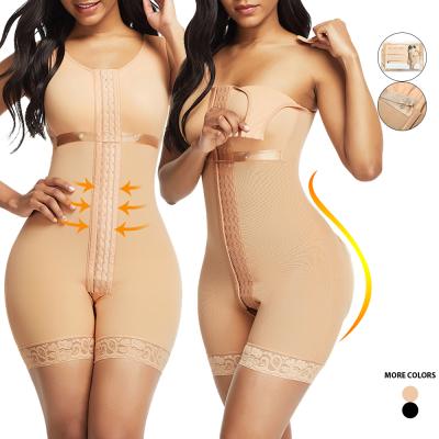 China High Quality Breathable Body Shaper Butt Lifter Waist Trainer Front Zipper Full Compression Body Shaper for sale