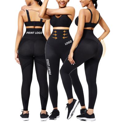 China Customs Service Antibacterial Sports Bra And Yoga Two Piece Pants Set Yoga Sets Fitness Women Yoga Pants Gaiters Set for sale