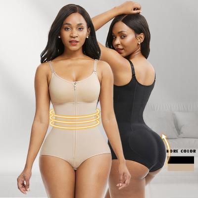 China Tops 2021 Antibacterial Selling Adjustable Straps High Elasticity Women Seamless Full Body Shaper Ladies for sale