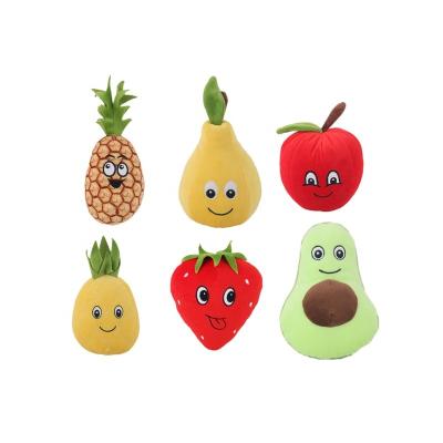 China Plush Stuffed Squeaky Fruit Eco-Friendly Recycled Recycled Pet Toys Sustainable for sale