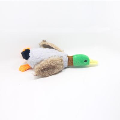 China Durable High Quality Viable Plush Duck Chew Hunter Dog Training Toy for sale