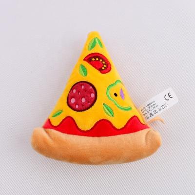 China Sustainable Pizza Pet Plush Toys For Dog Chew In Stock Made In Yangzhou, China for sale