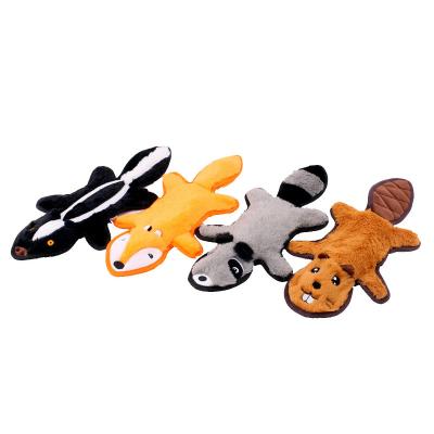 China Sustainable Pet Supply No Stuff Lean Animals Plush Dog Squeaky Toys for sale