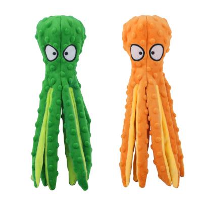 China Viable Customization Funny Skinny No Stuffed Octopus Plush Dog Toys for sale