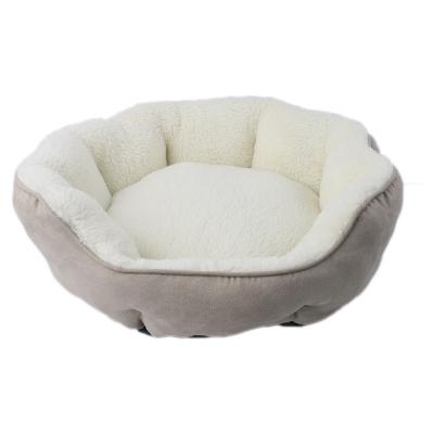 China Breathable GRS RPET Materaial Round Basket Dog Bed Eco - Friendly Recycled Dog Bed for sale