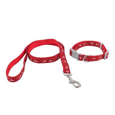 China Personalized Adjustable Pet Dog Collar Wholesale Leash Collar With Matching Leash for sale