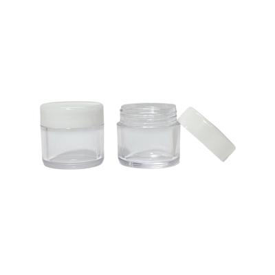 China 20g 30g Cosmetics Customize White Eco Friendly Round Cream Container Skin Care Lotion Plastic Cosmetic Jars With Lids for sale