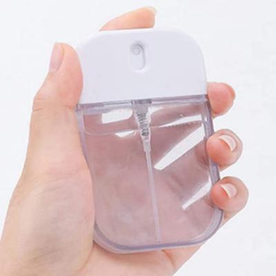 China Mini Refillable Hand Sanitizer Spray Cosmetic Empty Portable Bottle Customize Mist Card Type Pocket 35ml Plastic Perfume Travel Flat PP for sale