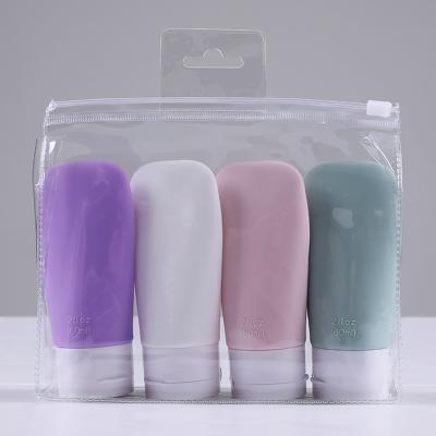 China Personal Care Pack Silicone Accessories and Conditioner Travel Cosmetic Bottles Set Leak Proof Travel Size Container for Toiletries for sale