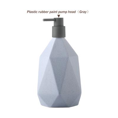 China Durable Ceramic Liquid Bottle Dispenser Powder Blue Hand Stocked Refillable Emulsion Bottle For Bathroom Kitchens 1000Ml for sale