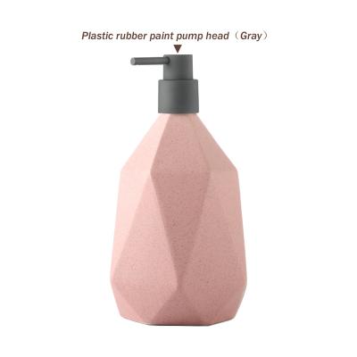 China Durable Rose Ceramic Liquid Dispenser Bottle Dispenser Hand Stocked Refillable Emulsion Bottle For Bathroom Kitchens 1000Ml for sale