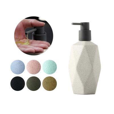 China Stocked Ceramic Lotion Bottle , Home Furnishings Hotel Shampoo Shower Gel Bottle for sale