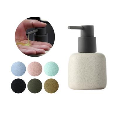 China Single Bottle Stocked Ceramic Shampoo Bottle Dispenser Ceramic Lotion Dispenser for sale