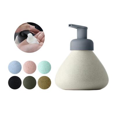 China Custom Stocked 550ML Bathroom Ceramic Soap Dispenser Sets for sale