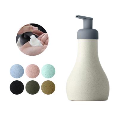 China High Quality Ceramic Foam Soap Dispenser Bathroom Accessory Set Foaming Soap Bottle Dispenser for sale