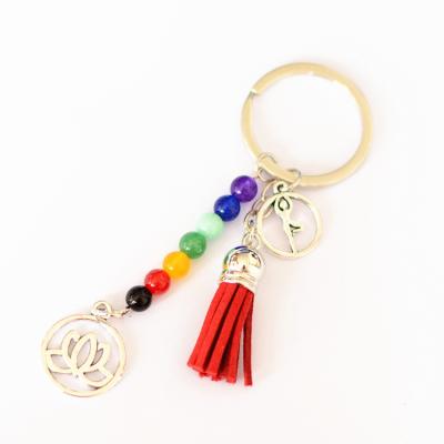 China Lotus Tassel Key Chain Europe European new and American border wholesale men's and women's universal key chain for sale