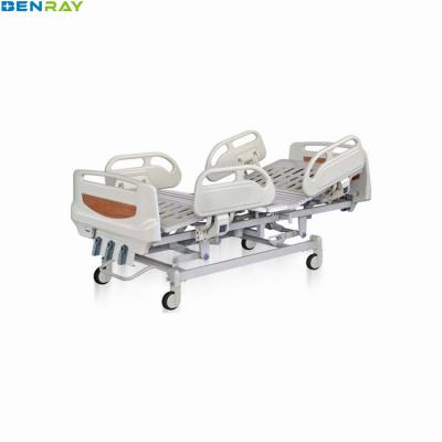 China BR-HBH07V Guangzhou Cheap Hospital Bed 3 Manual Crank 3 Function 250KG Weight Load Hospital Bed Prices for sale