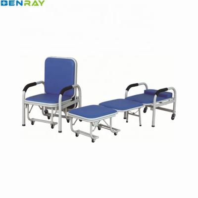 China Modern Emergency Ward Recliner Bed Family Hospital Medical Attendant Powder-Coated Accompany Chair for sale