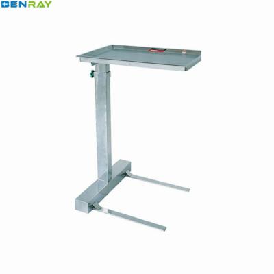 China BR-SOT03V Guangzhou Hospital Adjustable Gas Spring Height Stainless Steel Hospital Instrument Tray Table Mayo Trolley Prices for sale