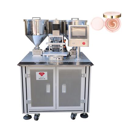 China Monochromatic Chemical Cosmetic Makeup Three-color Two-color Pad Bb Cream Foundation Liquid Filling Machine for sale