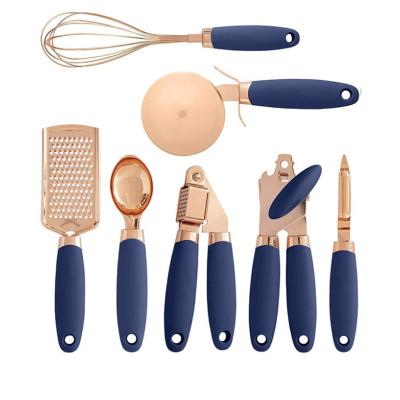 China 2021 Best Viable Selling Stainless Steel Kitchen Gadgets Utensils Set From Amazon for sale