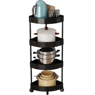 China Vertical Multifunctional 4 Tier Kitchen Storage Rack Viable Kitchen Storage for sale