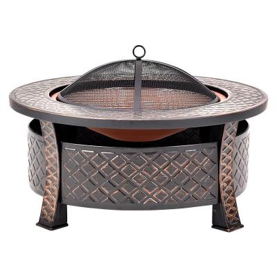 China Easily Assembled Antique Style Best Selling 32 Inch BARBECUE Grills Fire Pit With Grill Fireplace Thickened Tripod Round Shape Charcoal Metal Backyard for sale