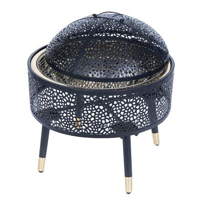 China Fashionable Promotional Luxury Ball Easily Assembled Iron Pit Bowl Bonfire High Temperature Paint Baking Process Accesorios Barbacoa for sale