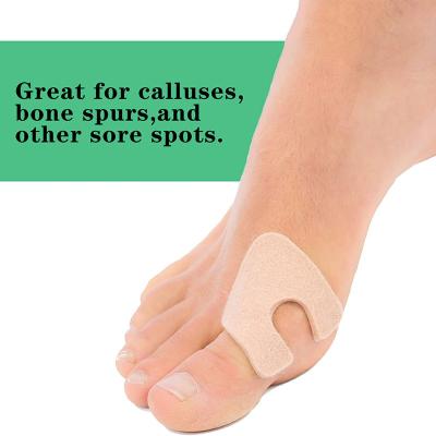 China Inside Shoe 1/8IN Adhesive U-shaped Felt Callus Metatarsal Pads Stick On Foot Pads Sesamoiditis Foot Pad for sale