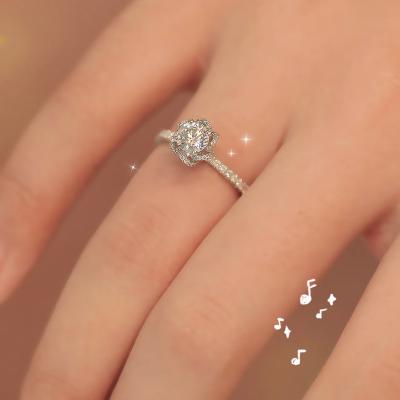 China 14K Gold Trendy Moissanite and CVD Lab Developed Ring Diamond Ring Platinum Ring Wedding Proposal for sale