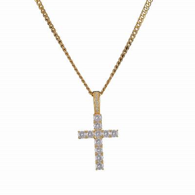 China Exquisite Twisted Chain Cross Necklace 925 Sterling Silver 16-24Inch Tennis Women Jewelry Cubic Zircon Pendant FASHION Chain Necklace for sale