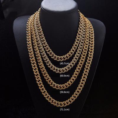 China 925 Cuban Custom Chain Wholesale TRENDY Silver 18K 14K 9K Sterling Chain Men Necklace Jewelry Hip Hop For Women for sale