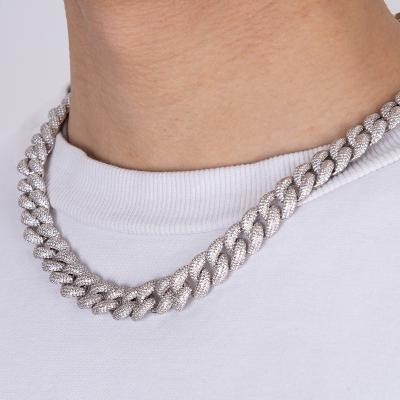 China TRENDY Zircon Tennis Chain Necklace 3Mm 4Mm 5Mm Hip Hop Bling Jewelry Silver Iced Out CZ Tennis Chain Necklace for sale