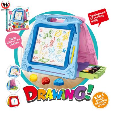 China Multiplayer Intelligence Toys for Children 2 in 1 Kids Toy Color Magnetic Drawing Board for sale