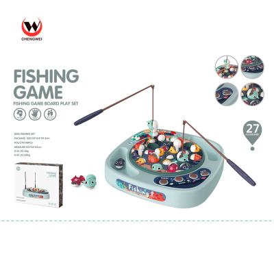 China Summer Fishing Toy for Kids Children Circulating Game Board Play Set Electric Rotating Fishing Toy with Light and Sound for sale