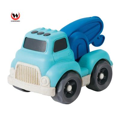 China Straw Bioplastic Material Free Wheel Mini Eco-Friendly Wheat Car Plastic Truck Car Toys For Children for sale