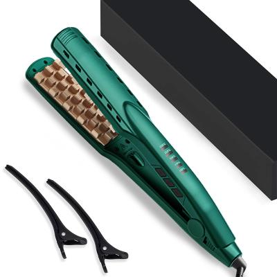 China Wholesale Ceramic Jadeempress 3In 1 Mini Electric Crimper Iron With Volumized Hair Straightener for sale