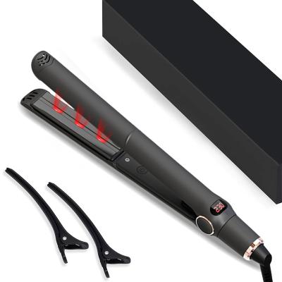 China Create Hot Selling Titanium Steam Straightener 45W Heat Adjustable Home Straighten Curly Flat Iron For Natural Hair 450/ for sale