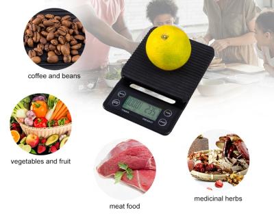 China With Scale Tray Portable Kitchen Scale Household 5kg/0.1g Digital Coffee Scale With Timer for sale